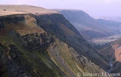 Twymyn Gorge or Cwm Pennant near Dylife, Powys