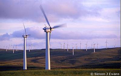 Wind turbines at Llandinam wind farm