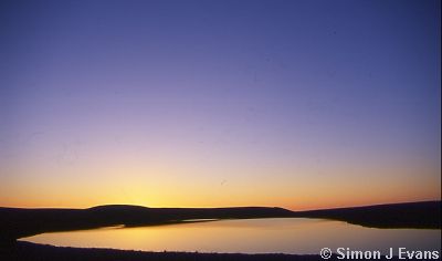 Glaslyn nature reserve at dusk