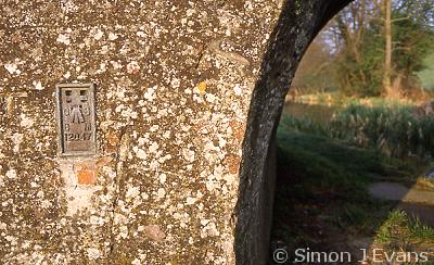 Bench mark on bridge no 140 over the Montgomery canal