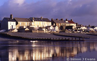 Reflections in the sand on Borth beach, 85/2