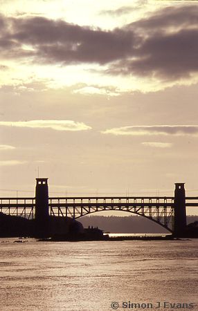 The Britannia Bridge across the Menai Straits