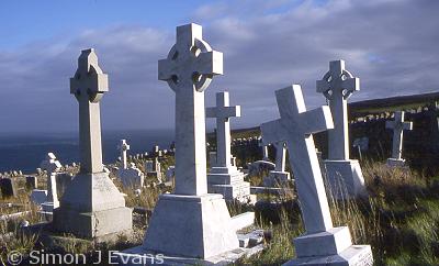 Celtic crosses in St Tudno's churchyard, Llandudno
