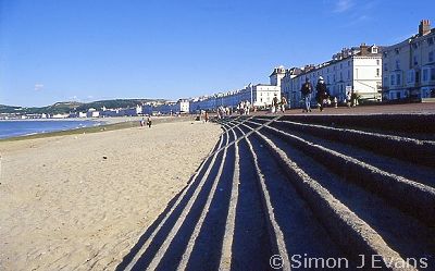 The promenade on Llandudno's North beach