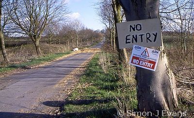 No Entry sign - Foot and Mouth, February 2001